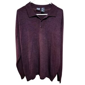 Knightsbridge size XL Vintage 90s sweater acrylic buttons on front collar